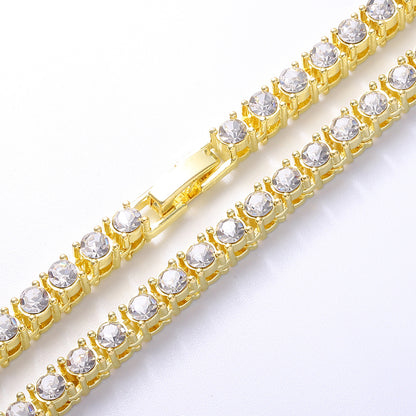Single-row diamond necklace
