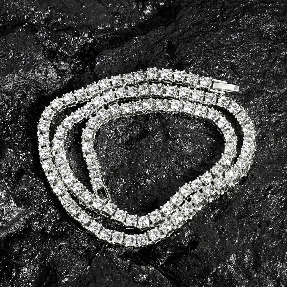 Single-row diamond necklace