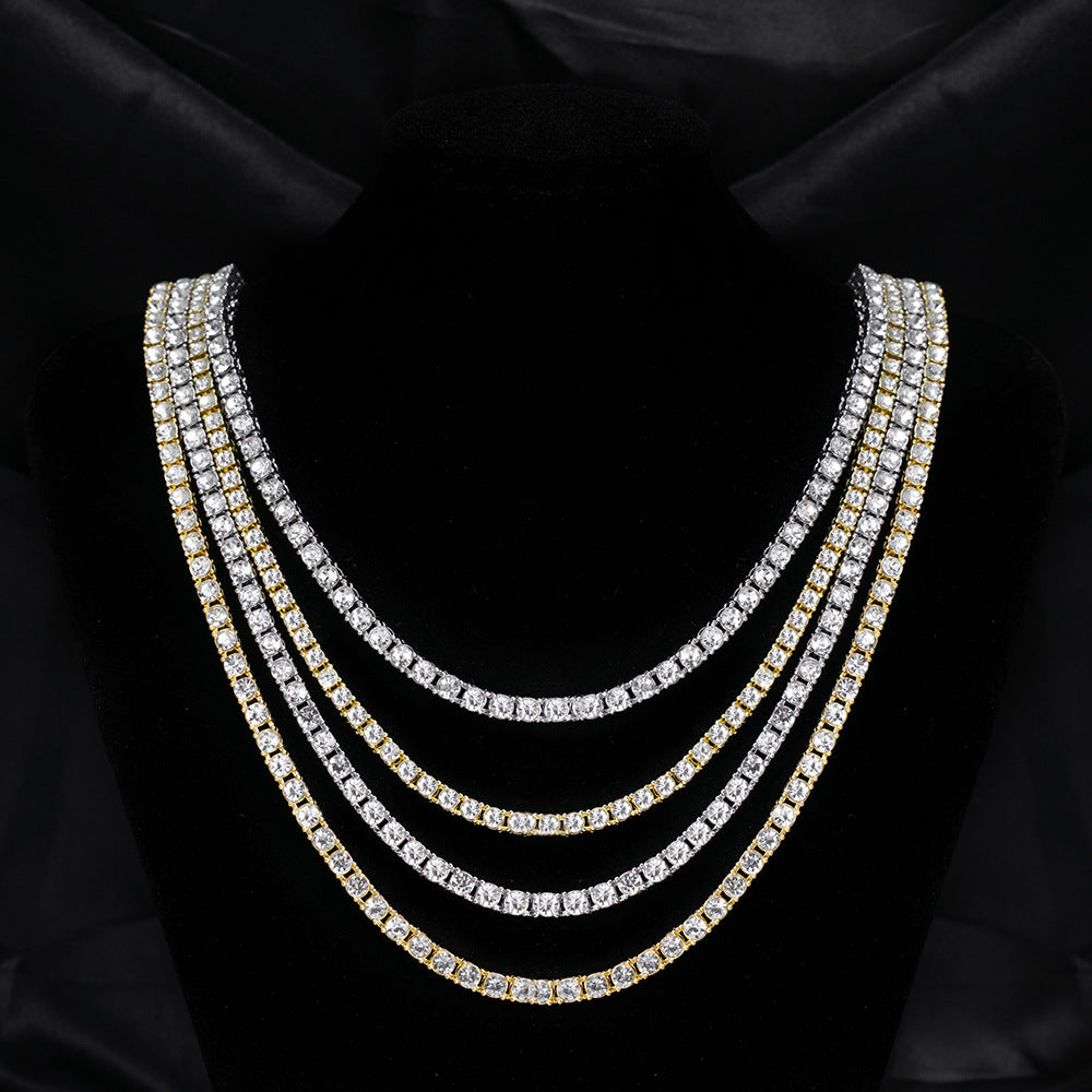 Single-row diamond necklace
