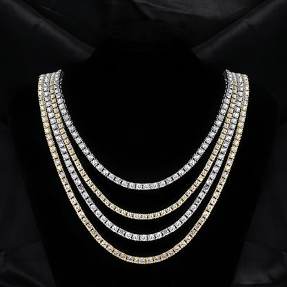 Single-row diamond necklace