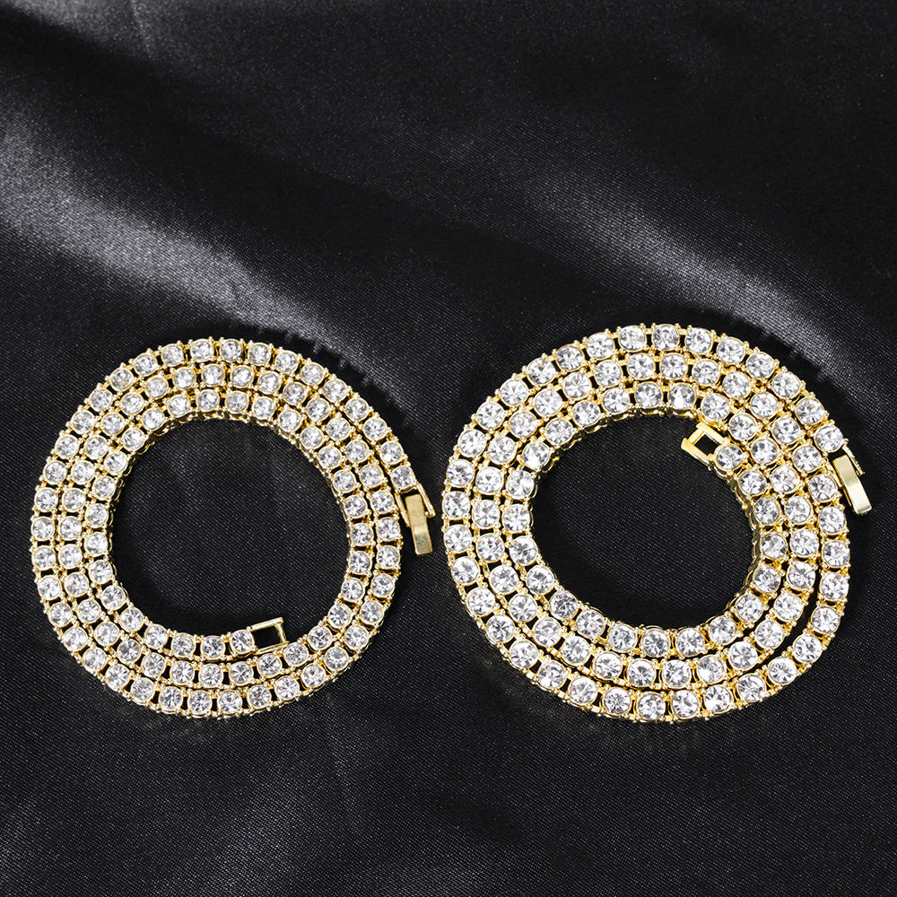 Single-row diamond necklace