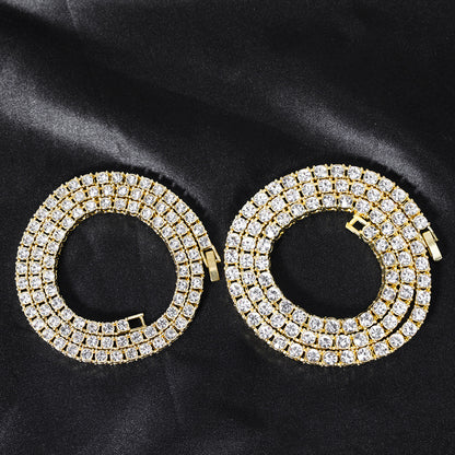 Single-row diamond necklace