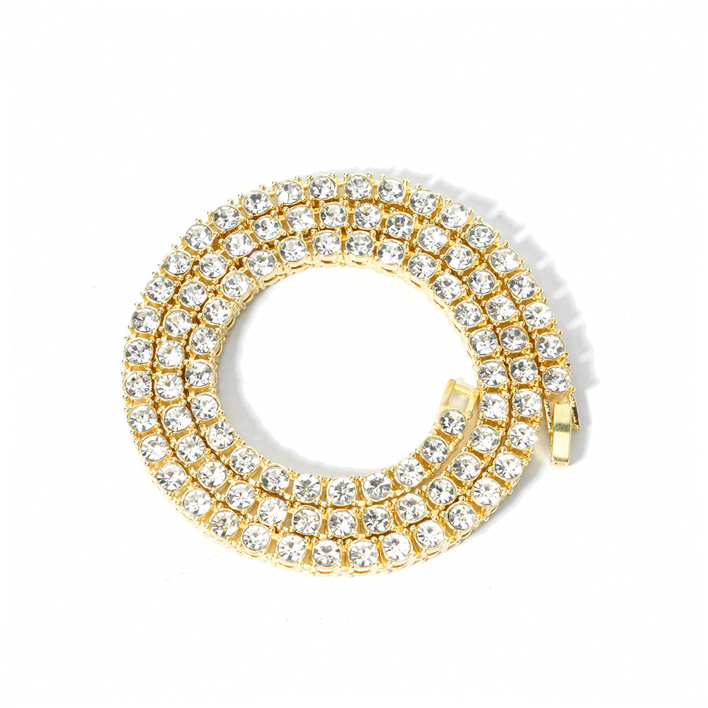 Single-row diamond necklace
