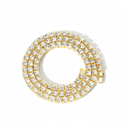 Single-row diamond necklace