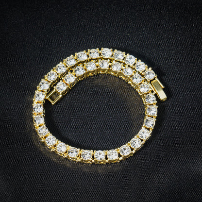 Single-row diamond necklace