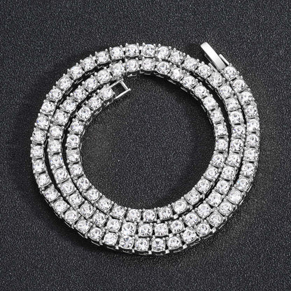 Single-row diamond necklace