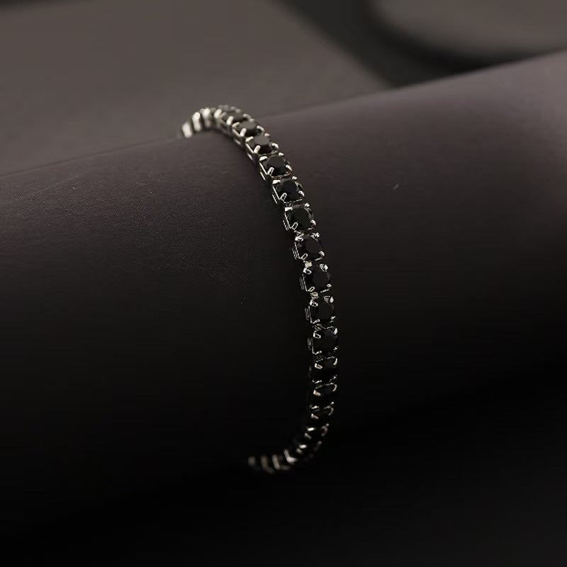 Single Row Round 4mm Hip-Hop Tennis Bracelet