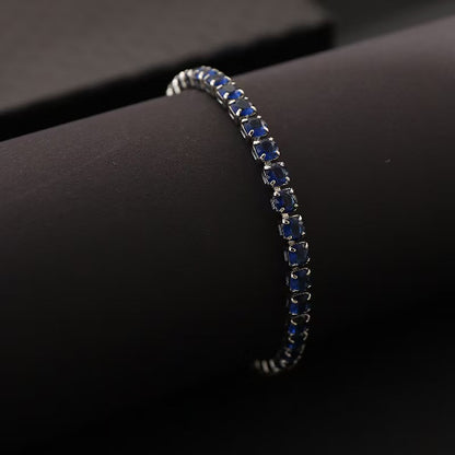 Single Row Round 4mm Hip-Hop Tennis Bracelet
