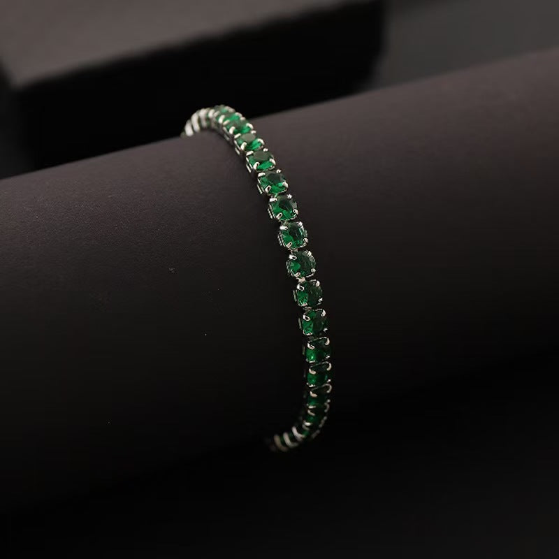 Single Row Round 4mm Hip-Hop Tennis Bracelet