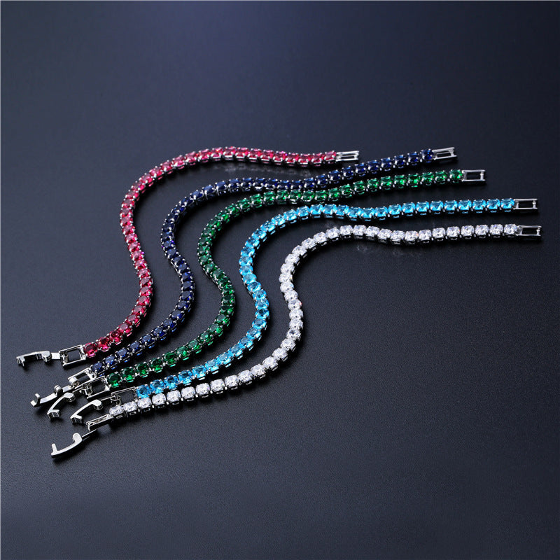 Single Row Round 4mm Hip-Hop Tennis Bracelet