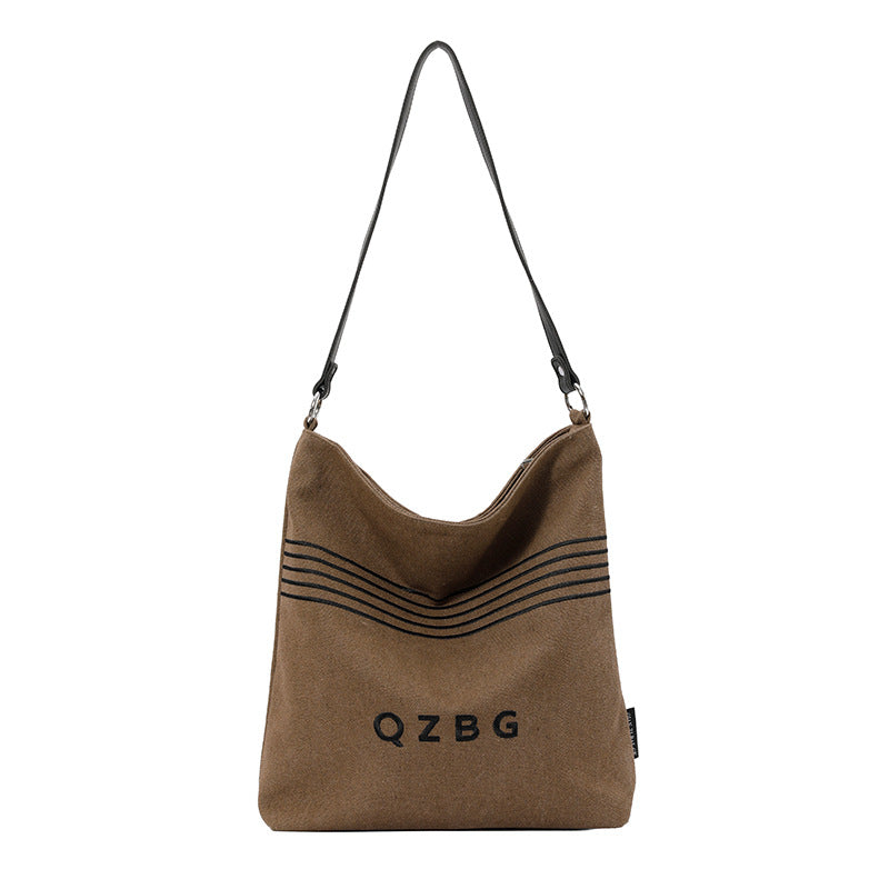 Single-Shoulder Bag with Stripes
