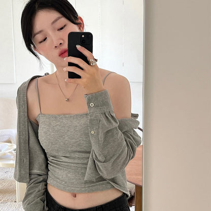 Single-shoulder blouse