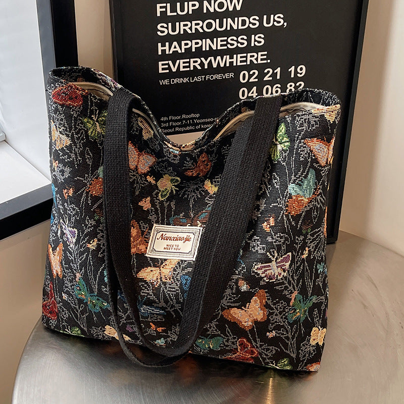 Single-shoulder canvas bag