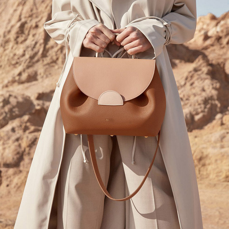 Single-shoulder crossbody leather women's bag