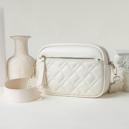 Single-shoulder diamond-shaped small square bag