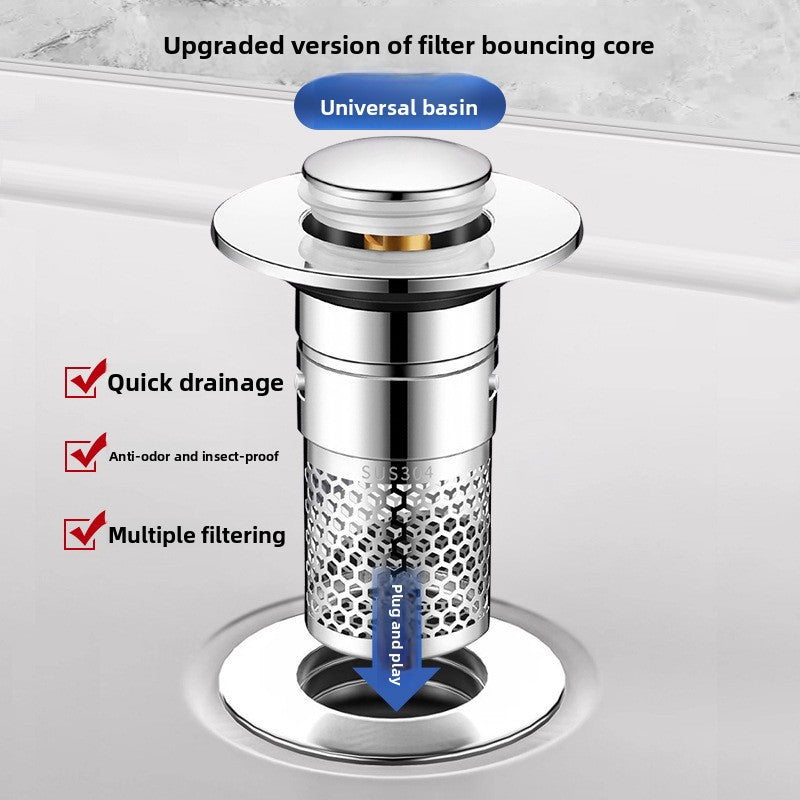Sink drain strainer plug