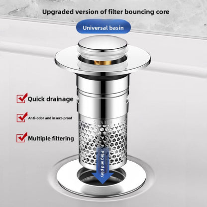 Sink drain strainer plug