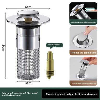 Sink drain strainer plug