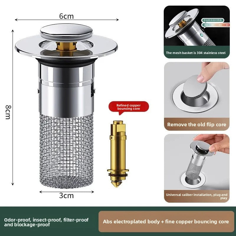 Sink drain strainer plug