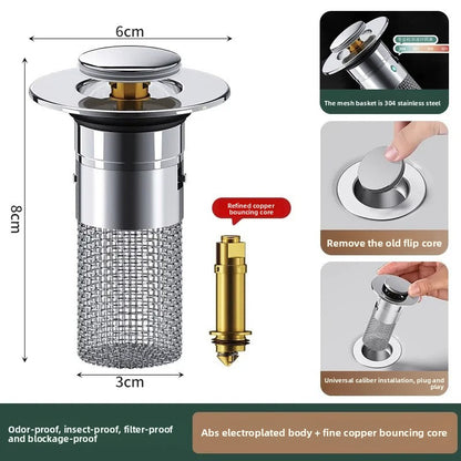 Sink drain strainer plug