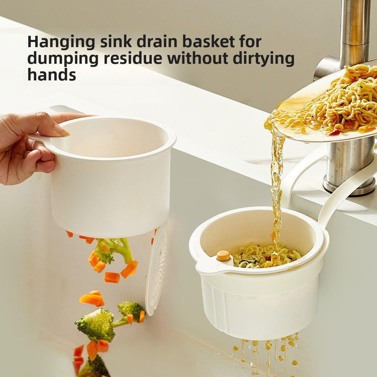 Sink draining basket