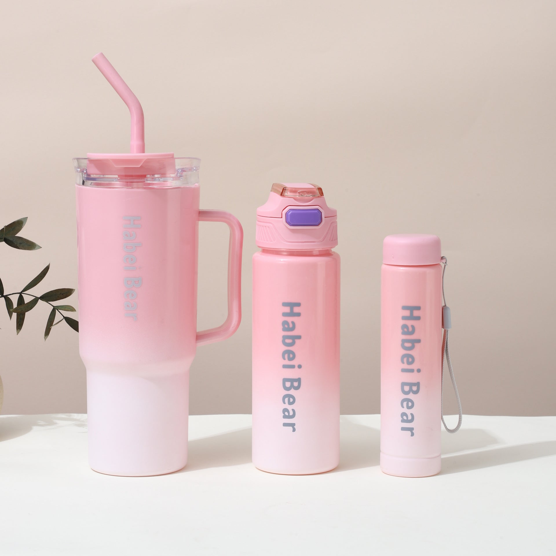 Sip cup three-piece set water bottle
