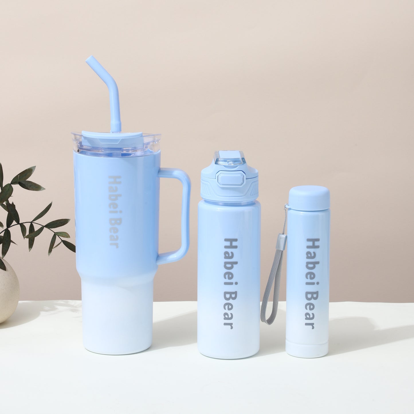 Sip cup three-piece set water bottle
