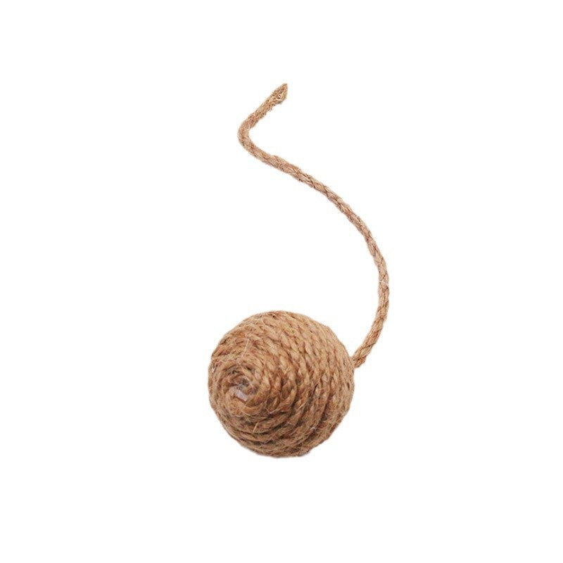 Sisal Ball Cat Toy with Rope