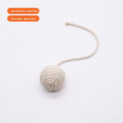 Sisal Ball Cat Toy with Rope