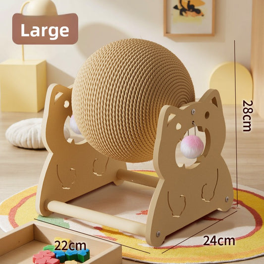 Sisal Cat Scratching Ball with Rolling Toy