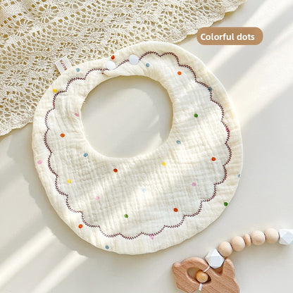 Six-Layer Cotton Gauze Drool Bibs for Babies