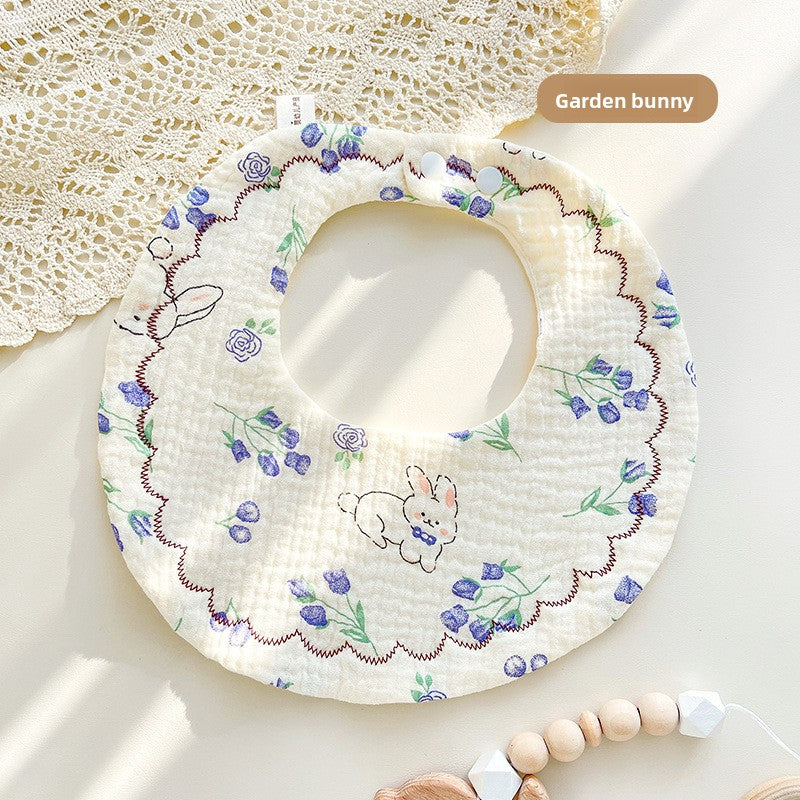 Six-Layer Cotton Gauze Drool Bibs for Babies