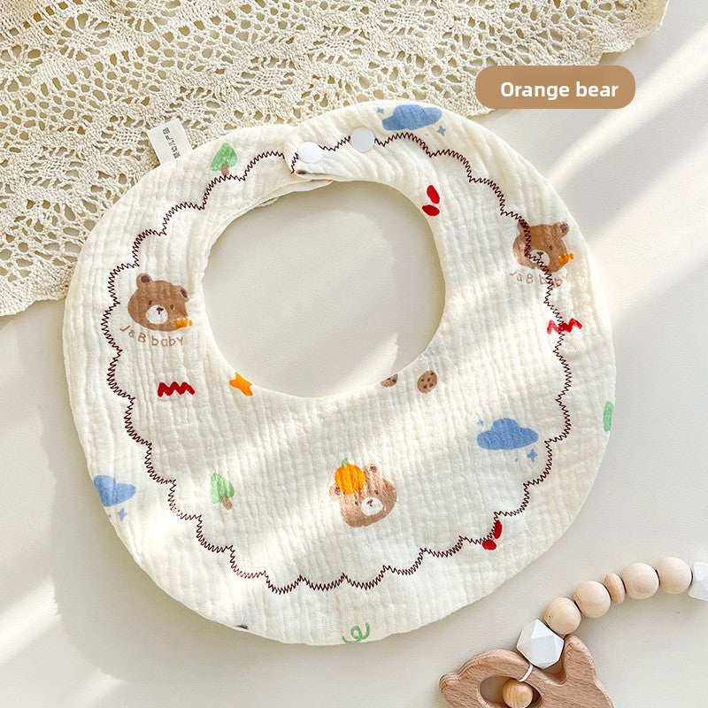 Six-Layer Cotton Gauze Drool Bibs for Babies