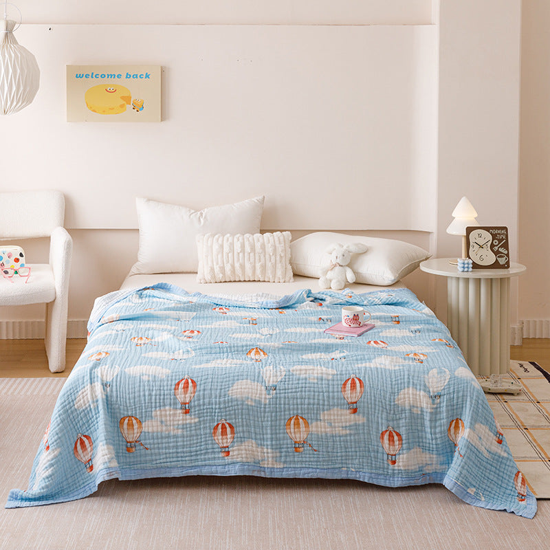 Six layers of bubble gauze cotton gauze blanket