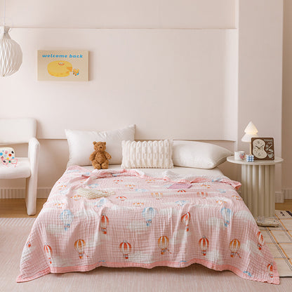 Six layers of bubble gauze cotton gauze blanket