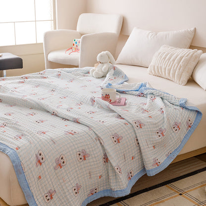 Six layers of bubble gauze cotton gauze blanket