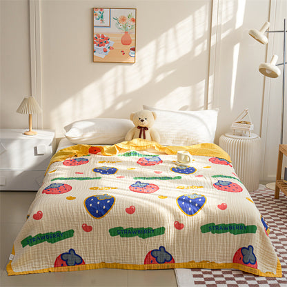 Six layers of bubble gauze cotton gauze blanket