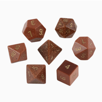 Six-Pointed Star Pattern Crystal Dice Set