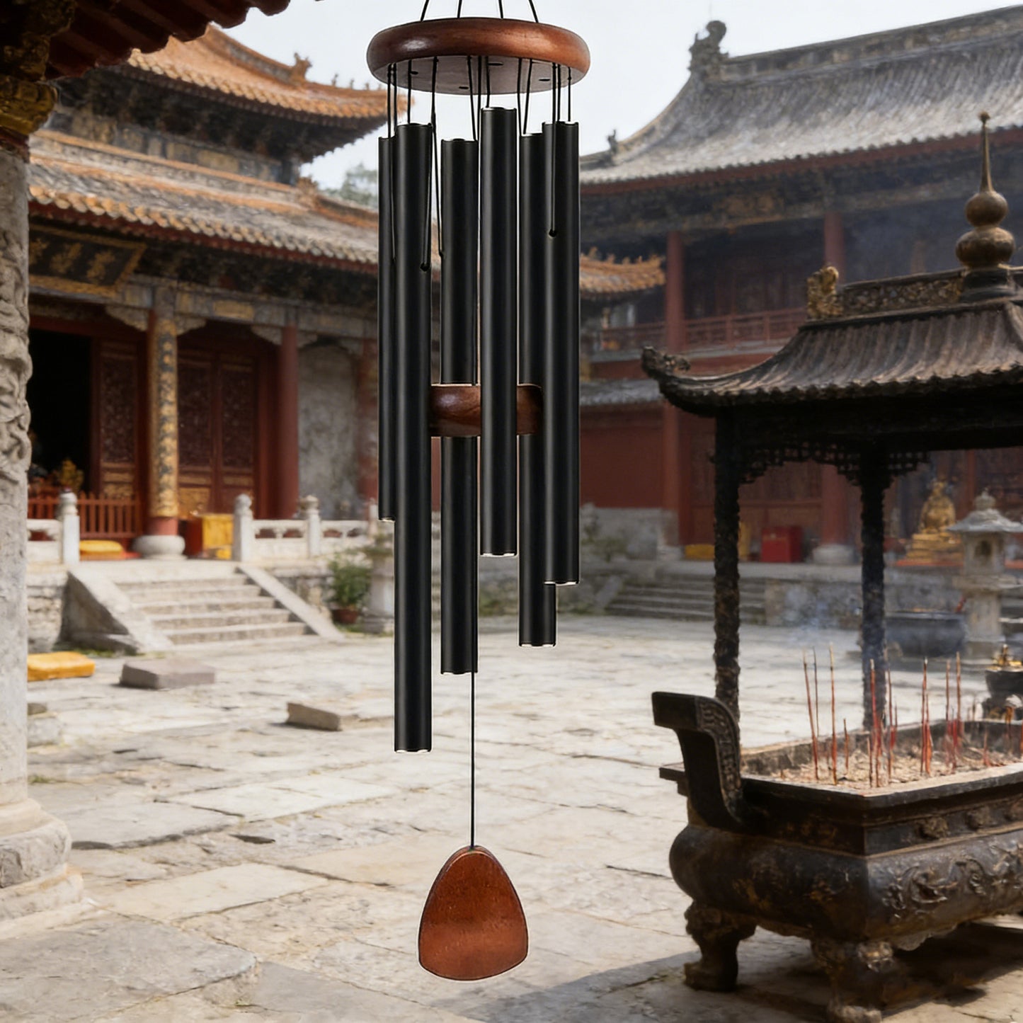 Six-Tube Retro Aluminum Wind Chime Home Decoration