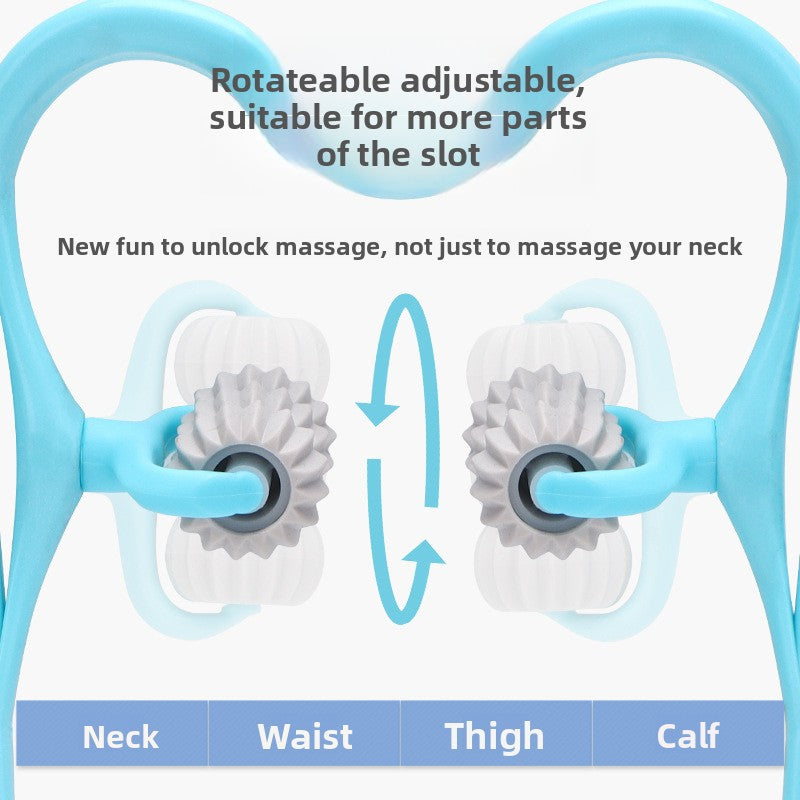 Six-wheel cervical vertebra massager