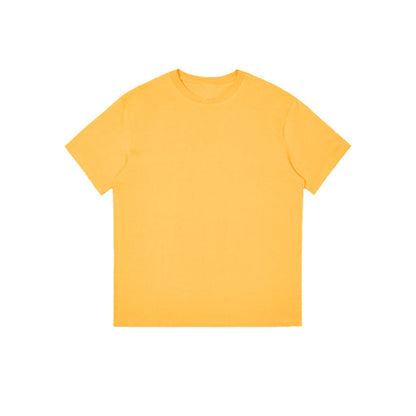 Sized round-neck pure cotton short-sleeved T-shirt