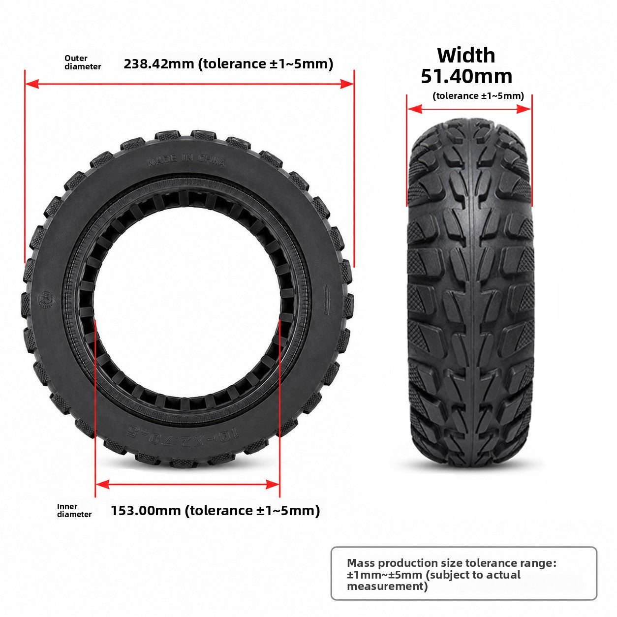 Skateboard solid tires