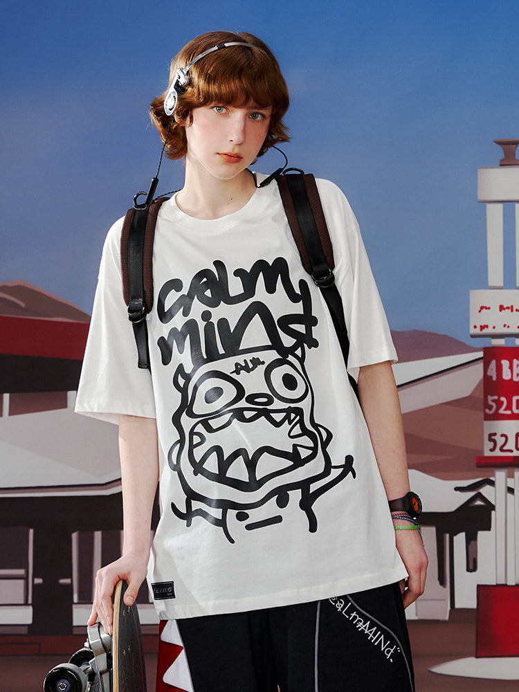 Sketchy Monster Doodle Short Sleeve Shirt