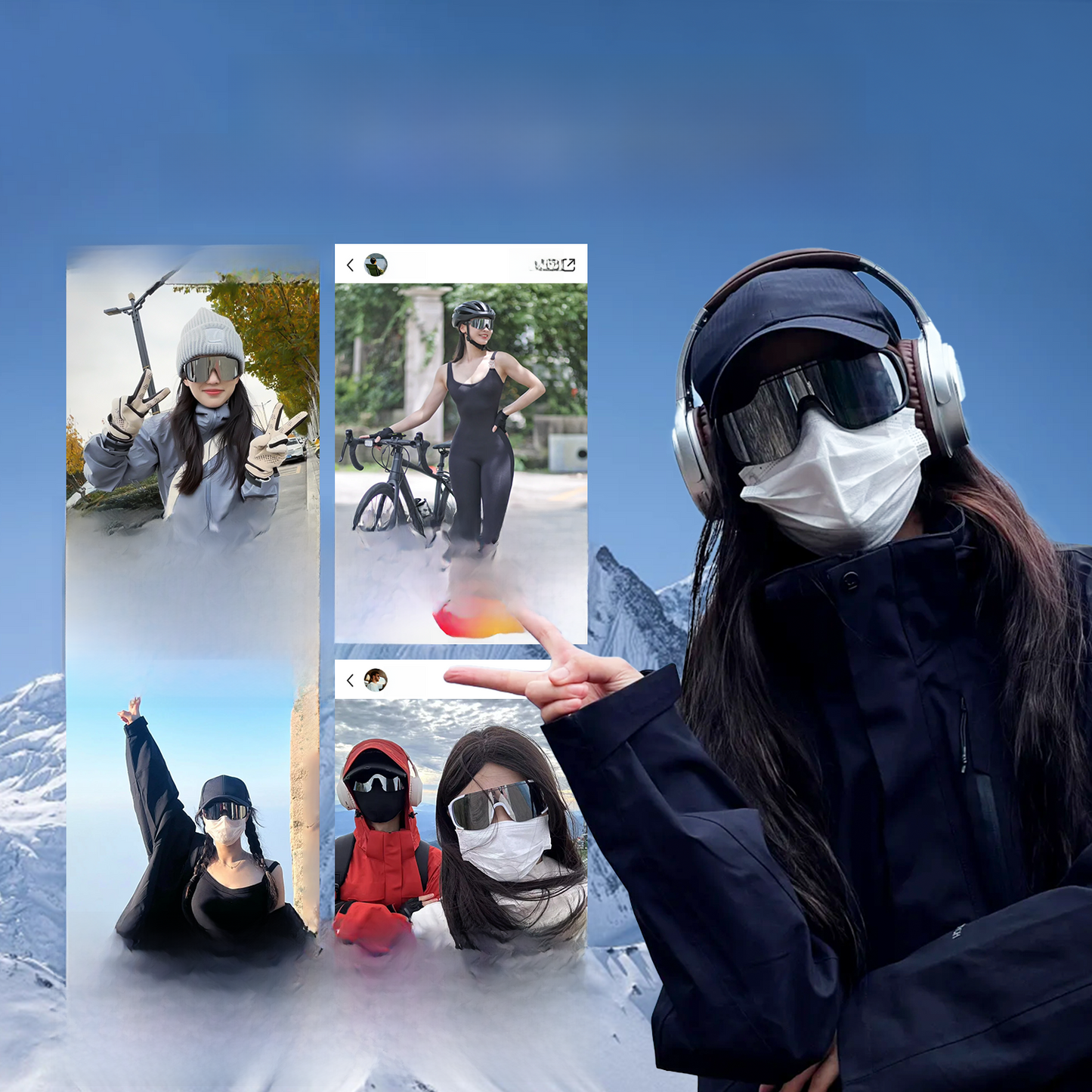 Skiing sunglasses