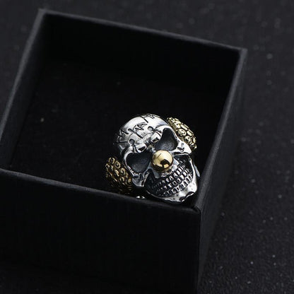 skull head opening ring