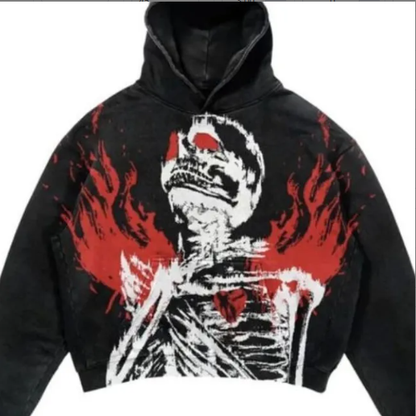 Skull Print Harajuku Hoodie