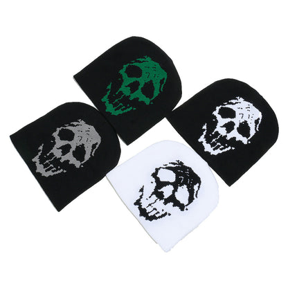 Skull Print Knitted Winter Hat