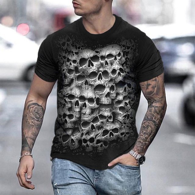 Skull Print Mens T-shirt