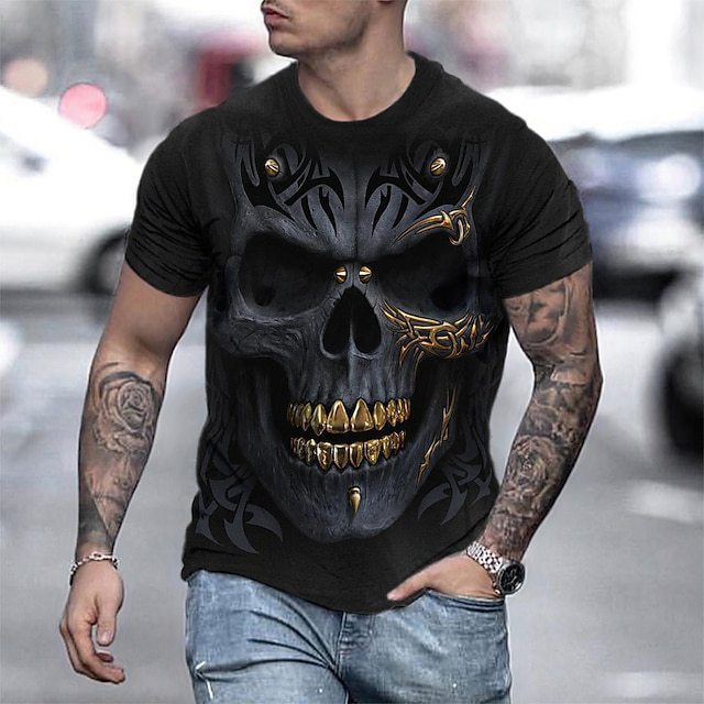 Skull Print Mens T-shirt