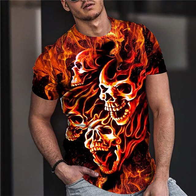 Skull Print Mens T-shirt